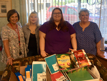 SPIRO PUBLIC LIBRARY DONATES SCHOOL SUPPLIES