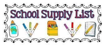 SUPPLIES LISTS FOR GRADES K-8 (2020-21)